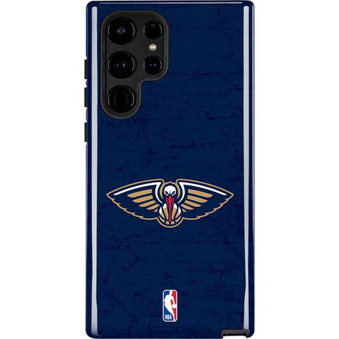 NBA New Orleans Pelicans Distressed Galaxy S25 Ultra Impact Case